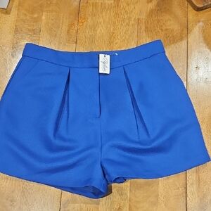 English Factory High Waist Blue Shorts